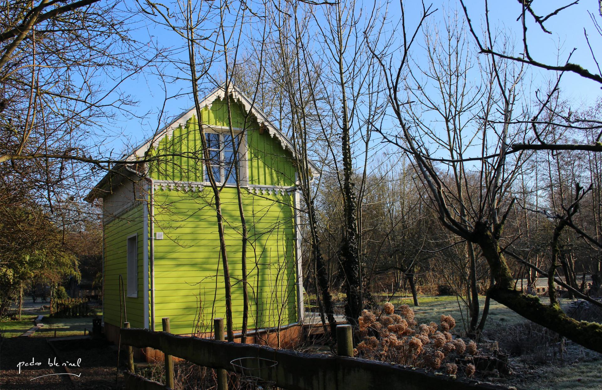 c'est une maison verte