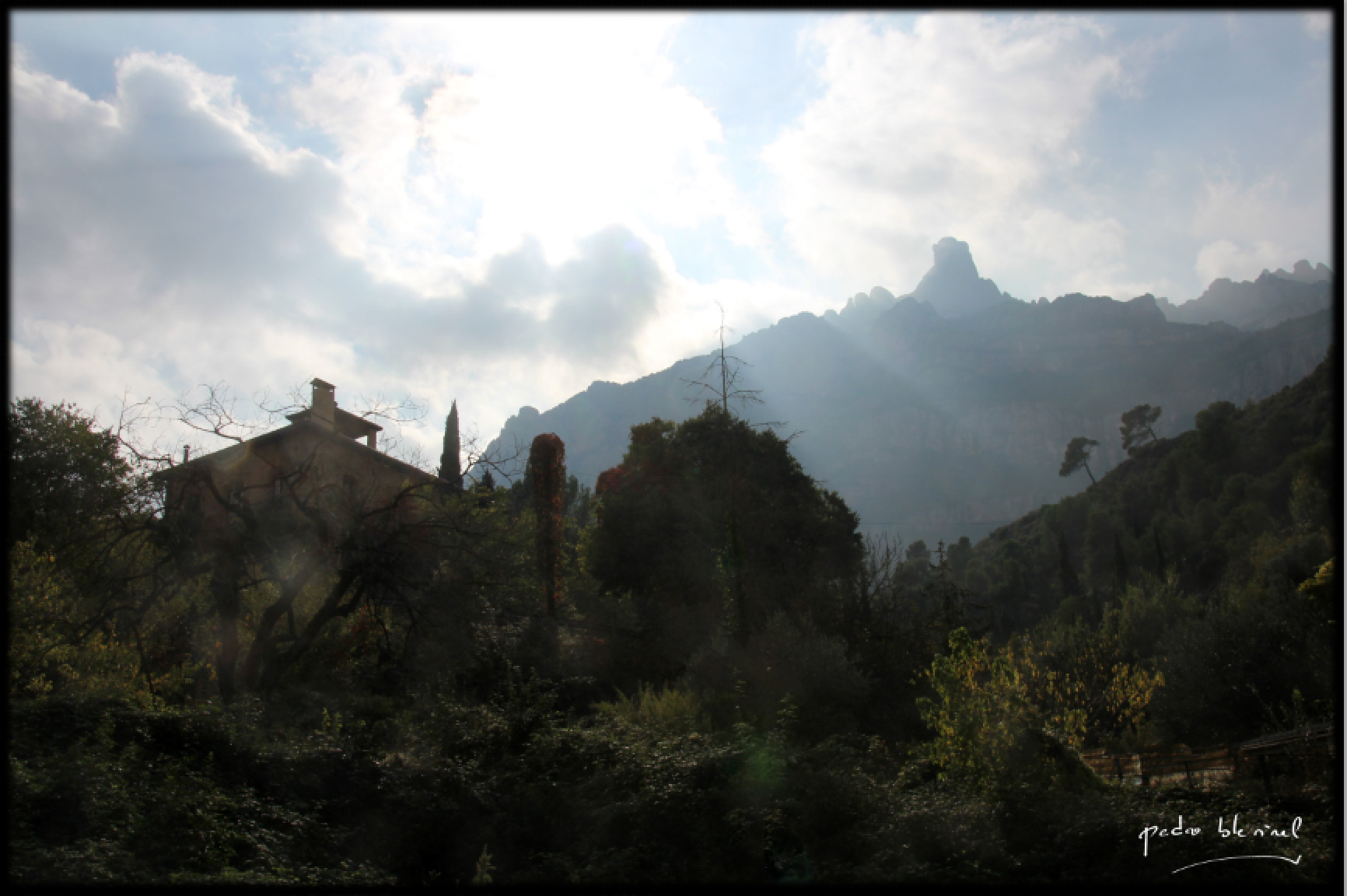 contre-jour à Montserrat