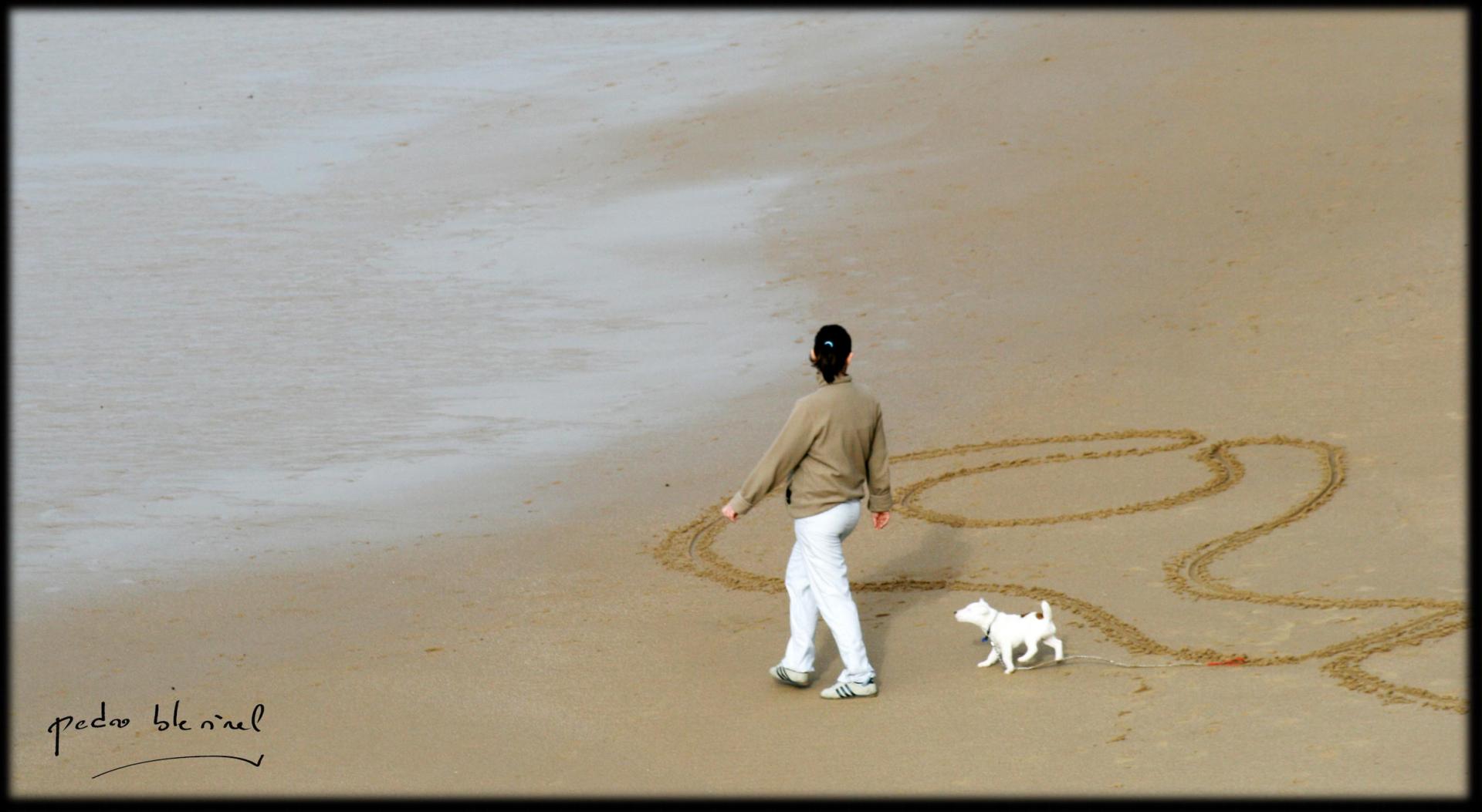 la femme et le chien