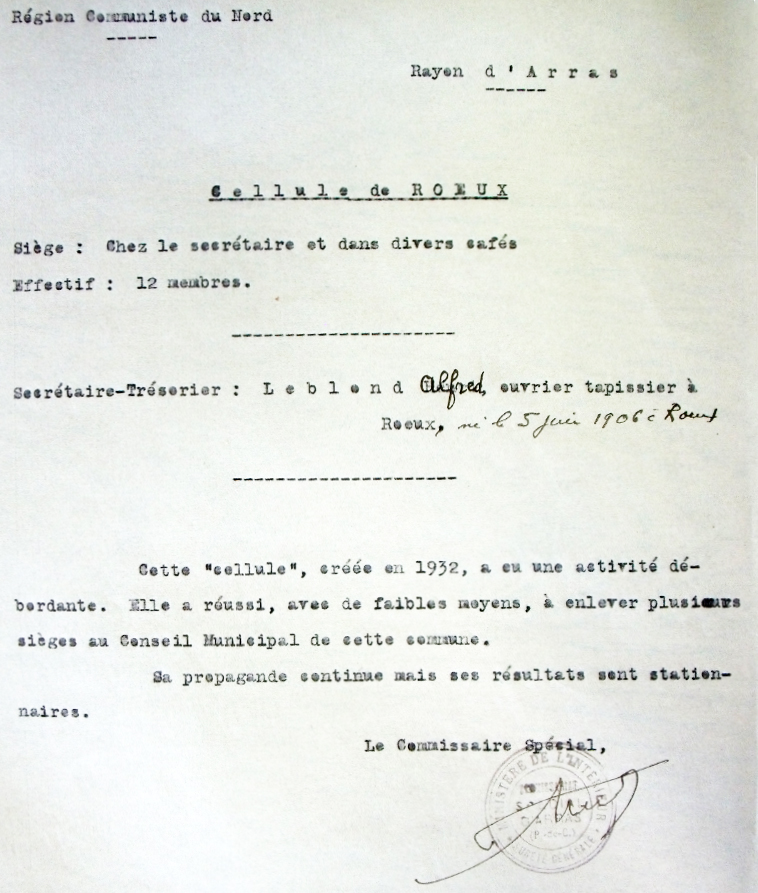 Fiche des Renseignements