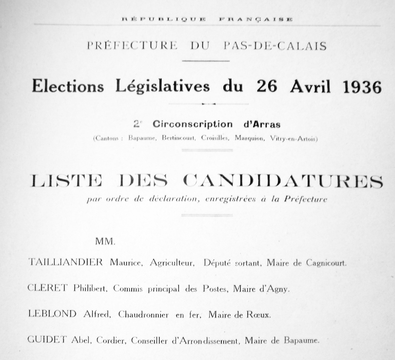 législatives de 36